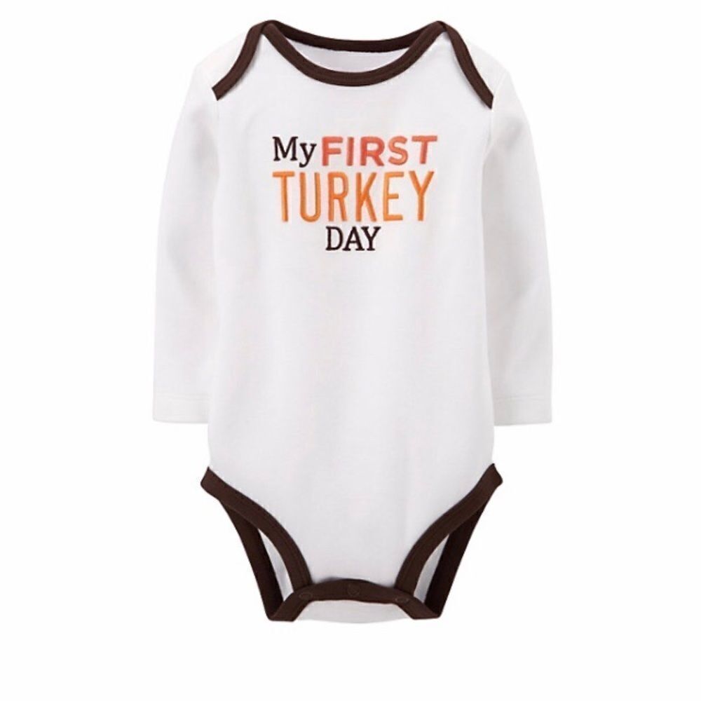 NEW! Carters "My First Turkey Day" Bodysuit-9 M